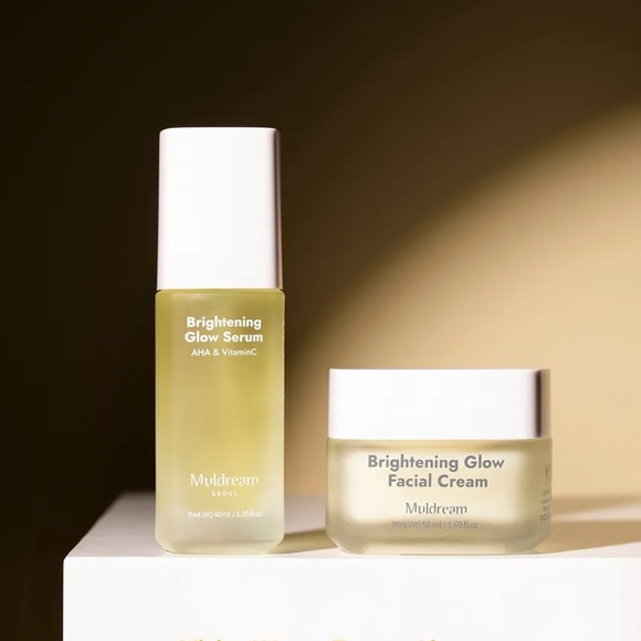 NIB MULDREAM Brightening Glow Special Kit AHA + Vitamin C Serum & Cream Box Set - Picture 1 of 5
